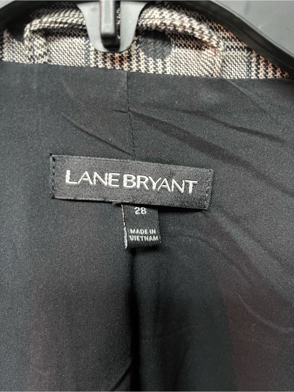 Lane Bryant Cream/Tan Blazer with Black Polka Dots - Picture 4 of 6